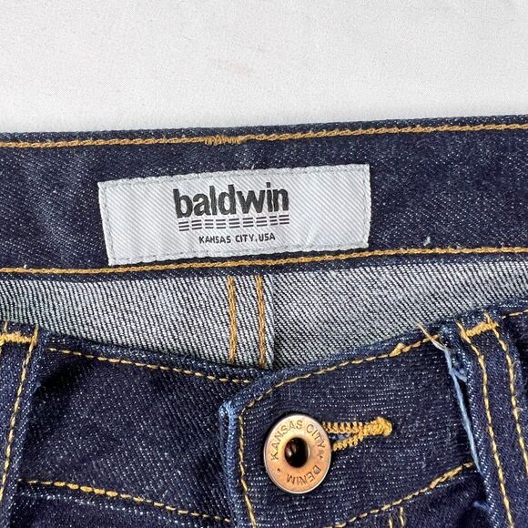Baldwin Jeans Kansas City USA Womens 27 The Ten The Skinny Selvedge Dark Classic - Picture 3 of 10